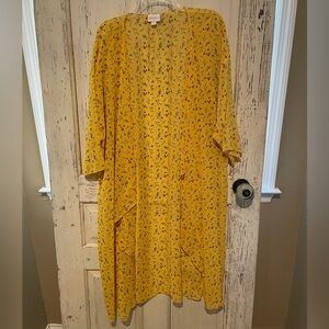 22-LulaRoe Yellow Duster Kimono
